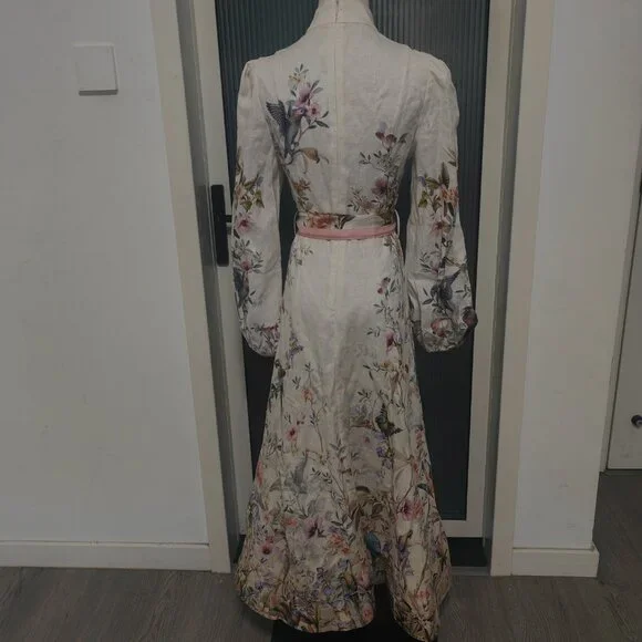 ZimmermannRebellious fabric buttoned long-sleeved mid-length dress - Picture 7 of 11